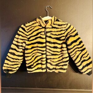 Animal print bomber